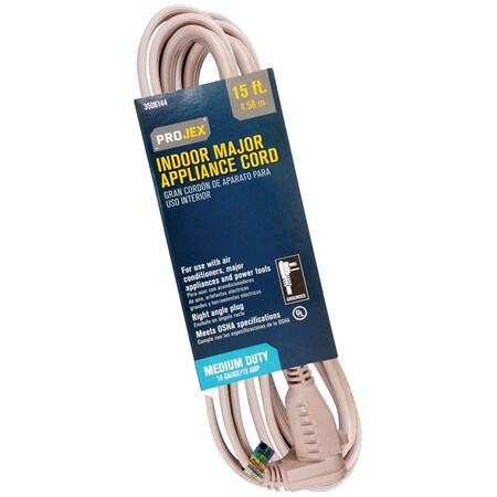 Projex Projex 14/3 SPT-3 15 ft. L Appliance Cord 1AC-001-015FBGP